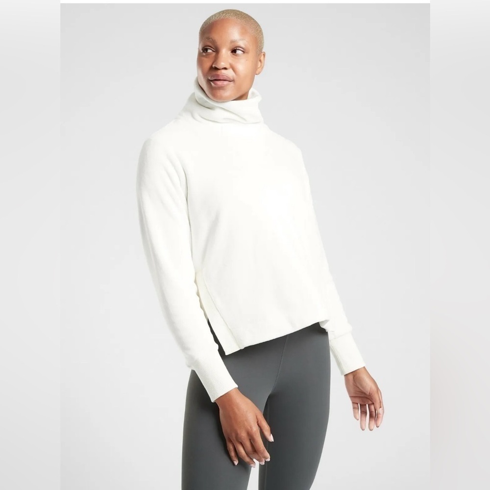 Athleta Double Cozy Karma Funnel Neck in Sea Salt Size XLT